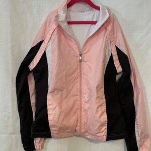 Hanes Girls Pink and Black Bomber Jacket